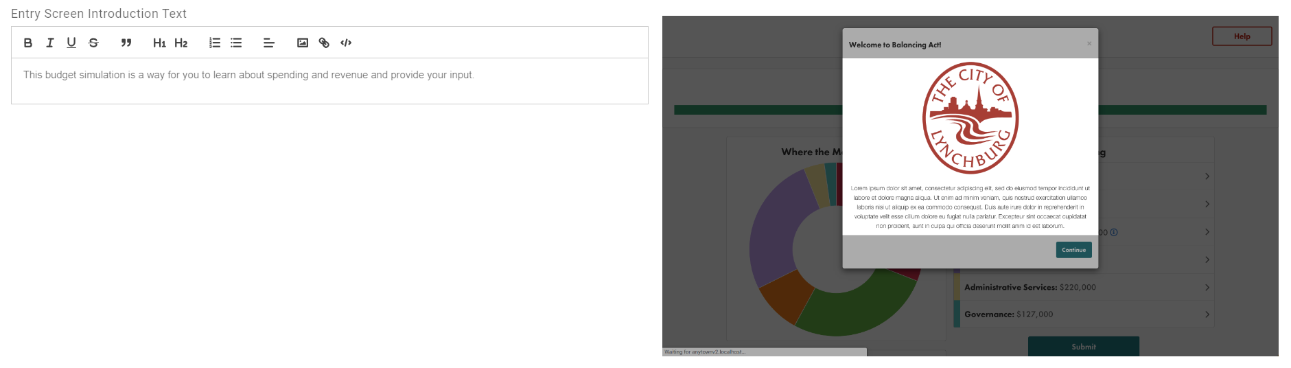 Balancing Act Prioritization entry exit questions intro text preview - screenshot