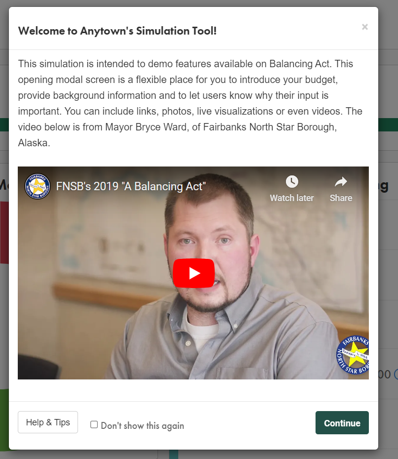 Balancing Act Prioritization entry exit questions video modal preview - screenshot