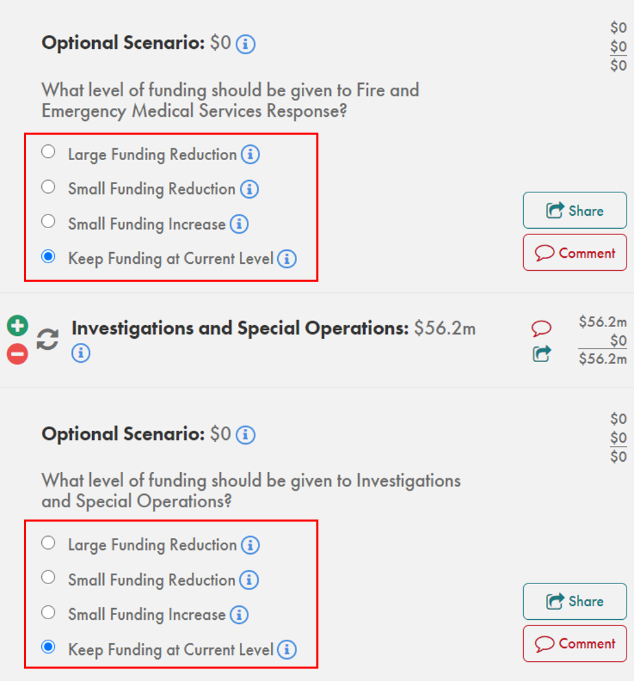 Balancing Act simulation duplicating subcategory preview - screenshot