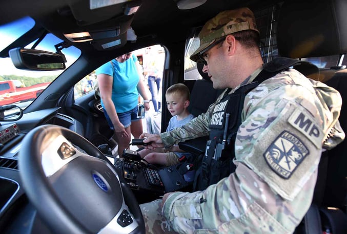 Fort Knox Kentucky - Soldier and Child