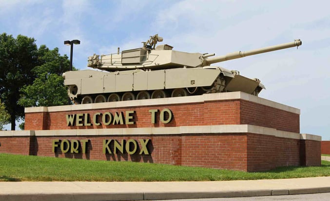 Fort Knox Main Gate Welcome Sign