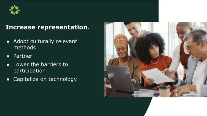 Increase Representation - slide