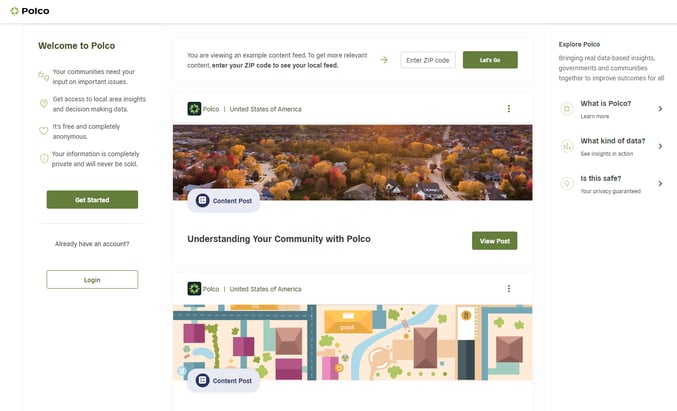 Polco Engage Resident Platform