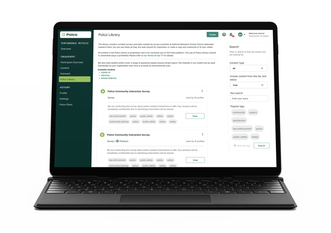 Polco Library screenshot