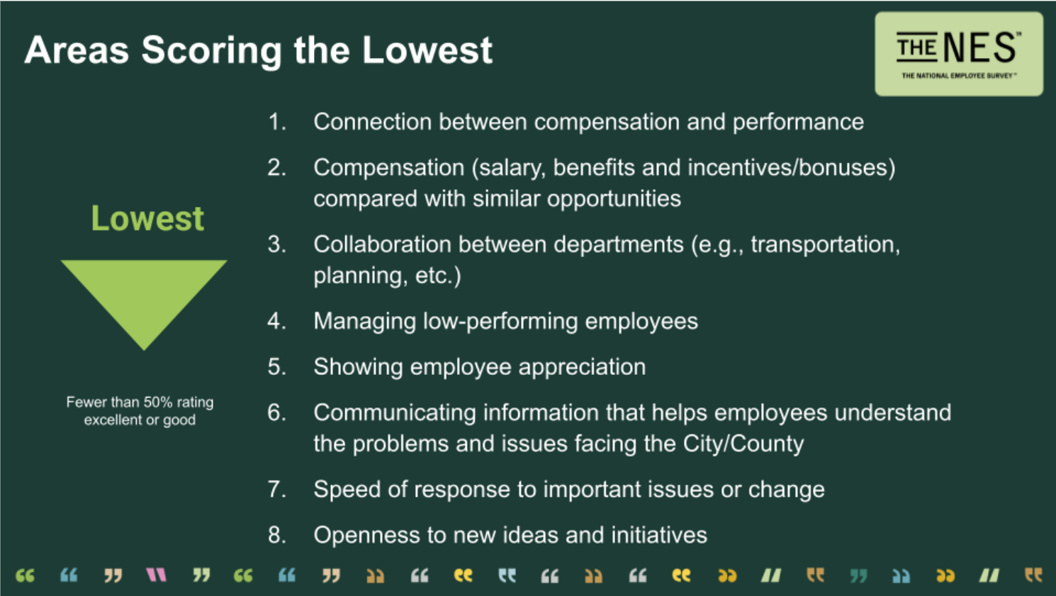 Polco's The NES infographic - Areas Scoring the Lowest