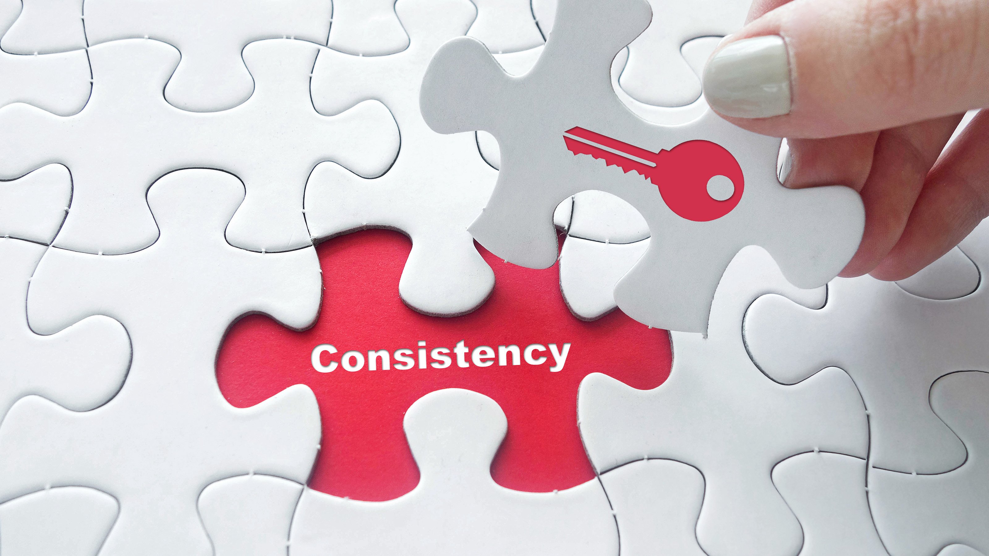 Puzzle piece missing with consistency in the middle
