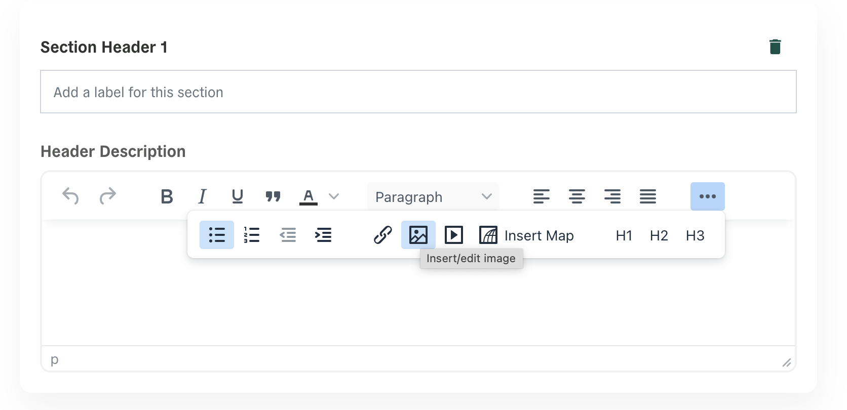 Using Section Headers