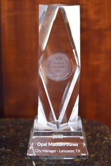 The 2018 Leadership Trailblazer Award trophy