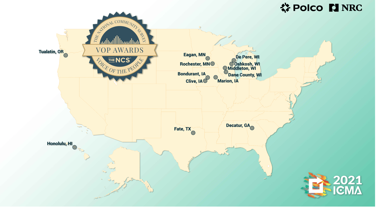 Map of Voice of the People Award Winners