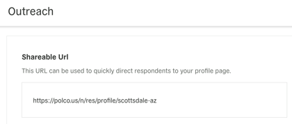 screenshot of outreach showing profile URL