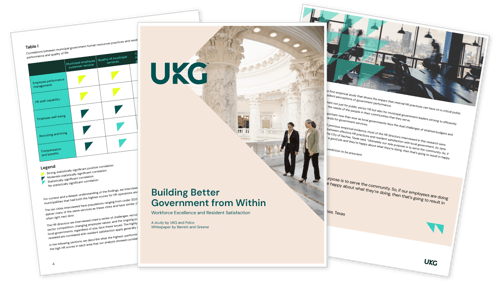 White Paper: Building Better Government from Within: Workforce Excellence and Resident Satisfaction