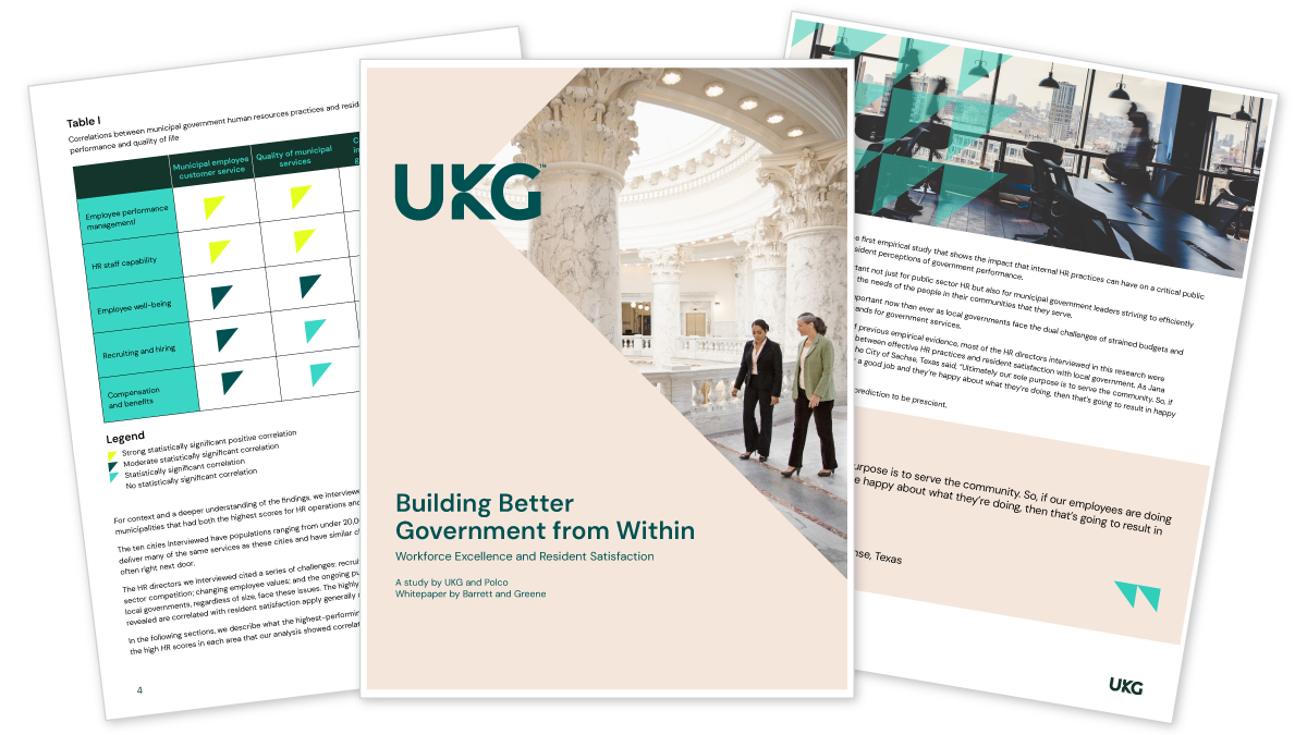 White Paper: Building Better Government from Within: Workforce Excellence and Resident Satisfaction